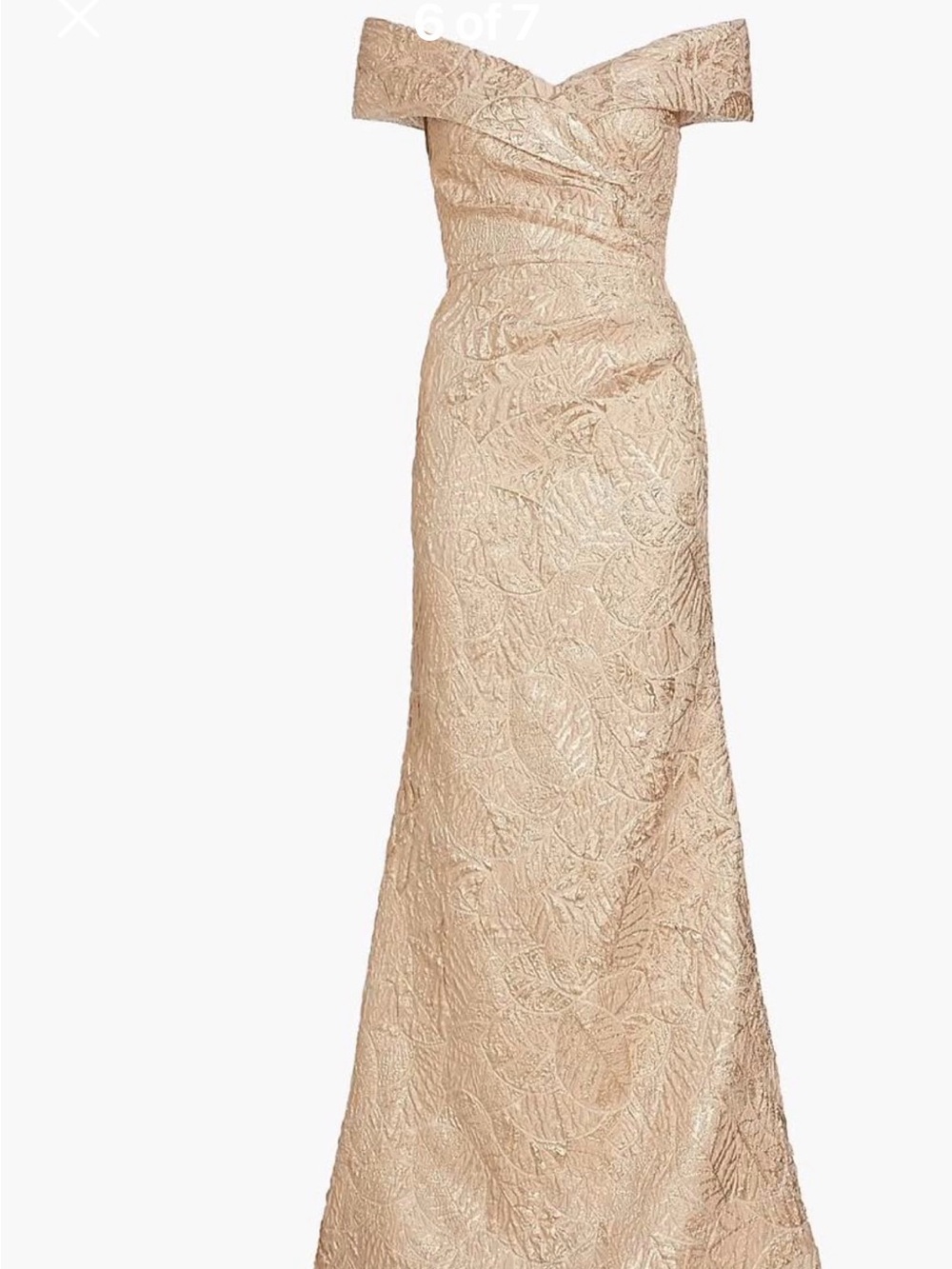 Elegant Textured Strapless Evening Dress - Blush